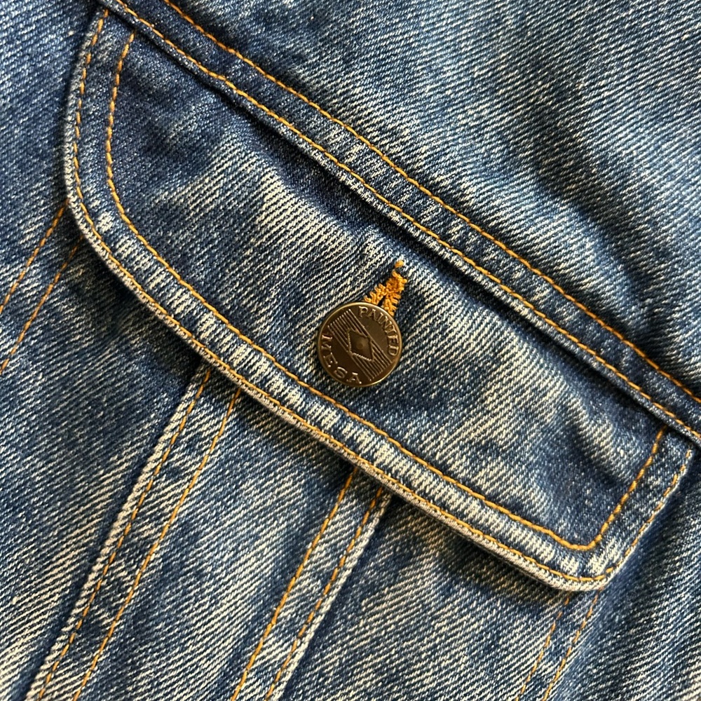 Vintage Faded & Distressed Denim Blue Jacket - Picture 5 of 12